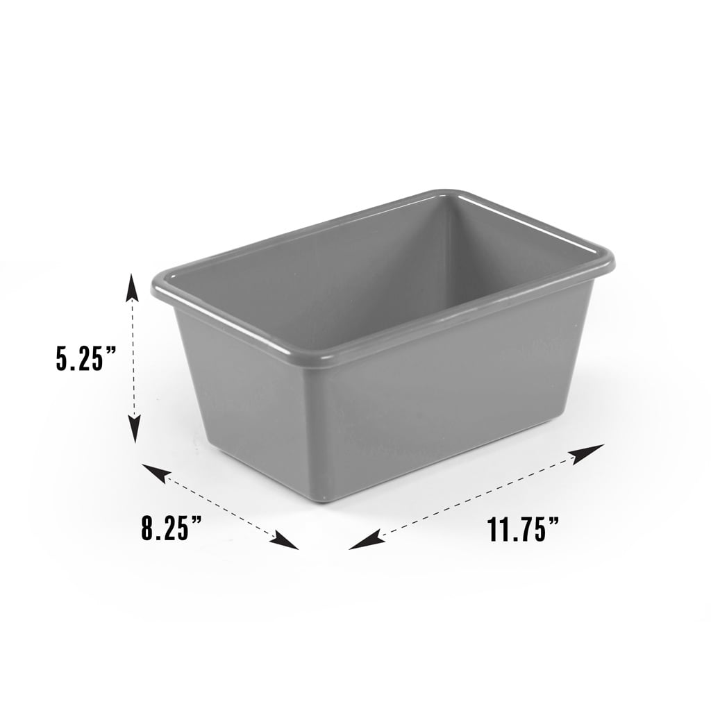 Humble Crew Child Set of 4 Plastic Storage Bins, Gray