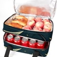 thumbnail image 5 of Crescent Double Layered Insulated Refrigerated Lunch Bag with Large Capacity and Hand Carry - 7.1x11.4x16.1 Inches, 5 of 6