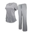 thumbnail image 2 of ACTIVE UNIFORMS Stretch Women's Ultra Soft Modern Fit Mock Wrap Scrub Set (Gray, Large), 2 of 7