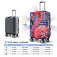thumbnail image 4 of Logiee Digital Flamingo Vibrant Art Print Travel Luggage Cover,Suitcase Protector, Washable Elastic Suitcase Baggage Cover,Closure for Wheeled Suitcase Fit 18-32 Inch Luggage-Medium, 4 of 7