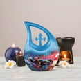 thumbnail image 7 of MUKTIVE Car Burial Urns for Human Ashes Adult Man, Blue Funeral Urn for Ashes for Women, Combo Sets Cremation Urn for Brother, Burial Urns for Adult Male, (1 Large 10 ", 4 Keepsake 3 "), 7 of 7