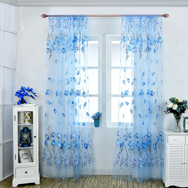 Unique Sheer Curtains In Bedroom with Simple Decor