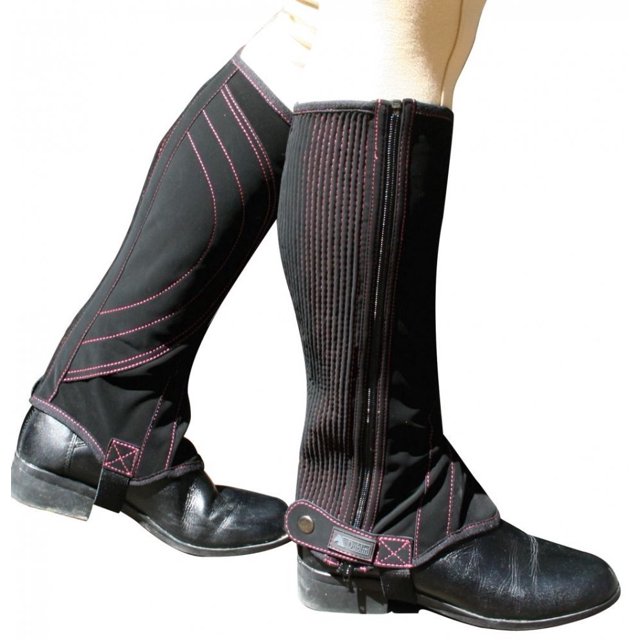 Half Chaps Dublin Easy-Care II negro/rosa para niños