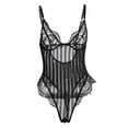 thumbnail image 2 of Lady Lencería Deep V Leotardo Body para Fiesta Discoteca , L Sunnimix Lace Babydoll Lingeries, 2 of 8