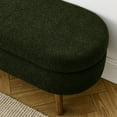 thumbnail image 6 of Ottoman Oval Storage Bench,Rubber Wood Legs, Green(43.5"x16"x16"), 6 of 12