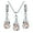 Champagne, variant on HUANLEDASH Silver Drop Jewelry Set for Women Cubic Zircon Teardrop Dangle Earrings And Necklace Set for Wedding Bridal Accessories