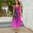 thumbnail image 5 of Pink Palm Puerto Rico Sleeveless Dress summer dress women dress summer beach dress Clothing, 5 of 6