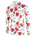 thumbnail image 5 of YAYUBA Men's Casual Lapel Blazer Valentines Day Suit Muticolor Button Business Jacket Regular Fit Sports Coats Jackets for Prom,Party,Dinner, 5 of 8