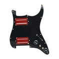 thumbnail image 1 of Pastilla de de guitarra eléctrica Humbucker, repuesto de guitarra resistente HH cargado con cableado, práctico precableado para St negro rojo, 1 of 8