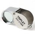 thumbnail image 2 of Lupa plegable de cristal de metal plateado 20x para joyería JAMW Sencillez, 2 of 5