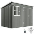 thumbnail image 1 of Outsunny 8.5' x 6' Metal Outdoor Storage Shed with Window, Lockable Doors, 1 of 10