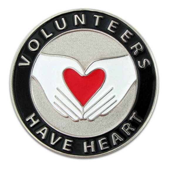Volunteers Have Heart Enamel Lapel Pin