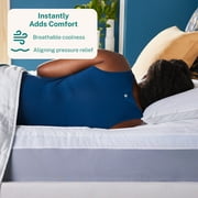 Sleep Innovations Memory Foam Mattress Topper, Full, Gel Dual Layer Support, 4 inch