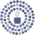 thumbnail image 4 of 400pcs 4mm Blue Spot Jasper Loose Beads Making Kit Gemstones Spacer Round Beads Charms with Elastic Thread, 4 of 9