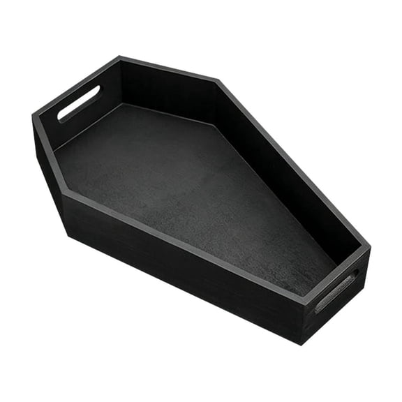 Clearance!Halloween Coffin Shaped Storage Tray 3D Printed Desktop Organizer For Trinkets Gothic Home Decor