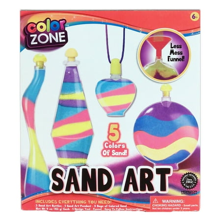 Kids Sand Crafts - Sand Art Bottle Craft Kit - 12pc Set Makes 4 Projects - Great Gift Idea for Kids