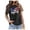 Dark Gray, variant on T Shirts For Women Letter Paw PrintShort Sleeve Casual Summer Top Cute Graphic Tee Women Clothes Trendy