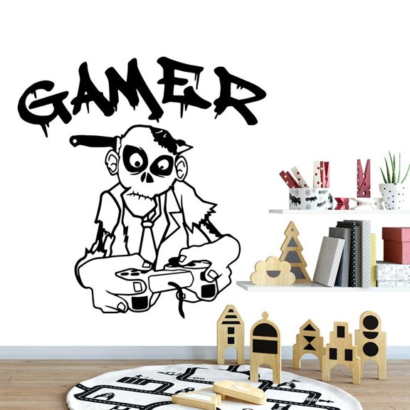 Cute gamer Wall Art Decal Wall Stickers Pvc Material for Living Room Company School Office Decoration Wall Decal Home Decor 28x29cm