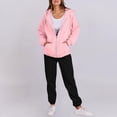 thumbnail image 2 of UAMVSH Hoodie Sweatsuits Sets for Women Basic Long Sleeve Hooded Jackets with Pockets Soft Sweatpants Tracksuits Full Zip up 2 Piece Outfits(Large,Pink), 2 of 7