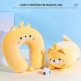 thumbnail image 2 of Oreiller pour Chat Multifonctionnel en Forme de U Coussin de Cou Doux en Peluche, 2 of 5