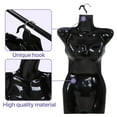 thumbnail image 7 of 4 Packs Female Mannequin Torso Set 27" Dress Form Hollow Back Half Body Clothing Display Plastic Adult Table Shirt Mannequin Model Stand with Metal Hook,Black, 7 of 7