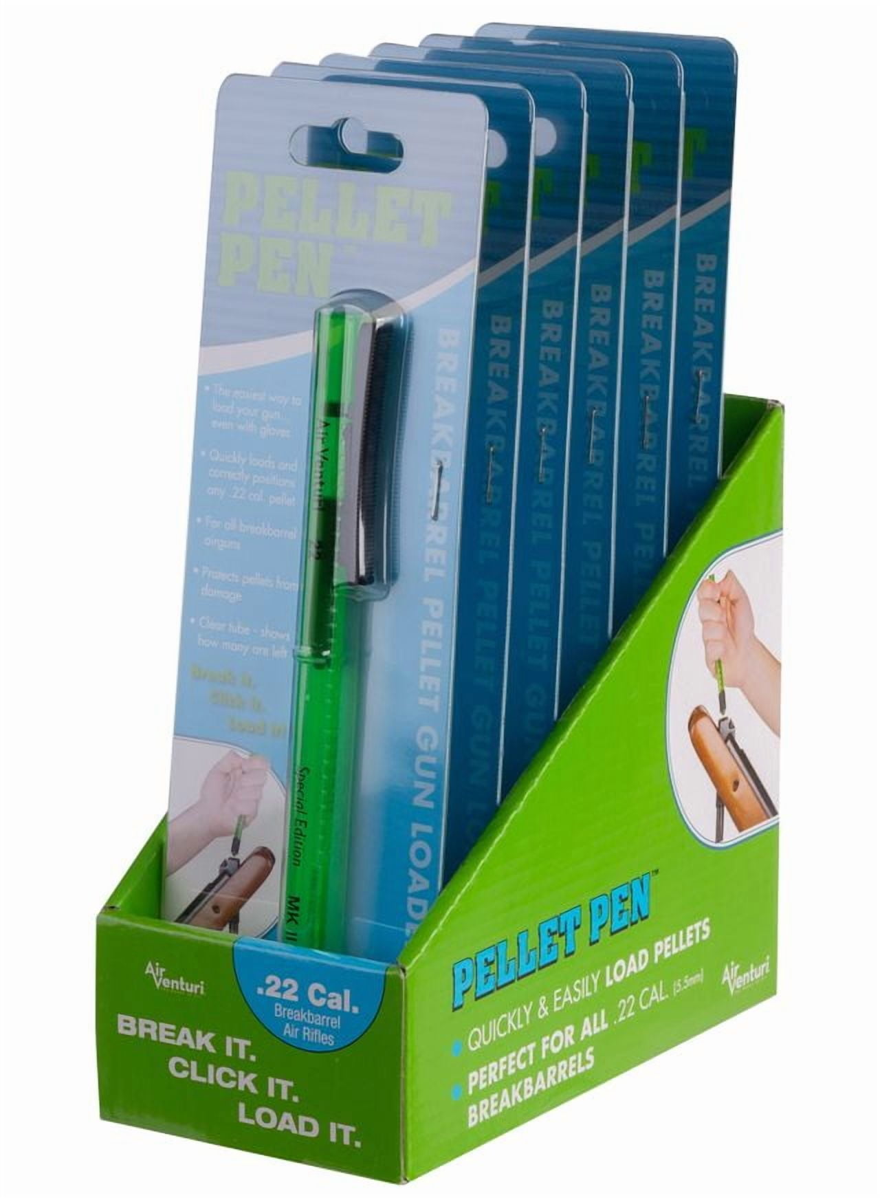 (2 pack) Air Venturi Pellet Pen, 0.22 Cal, Holds 15, Green Plastic for Air Rifle Loading Gun Tools