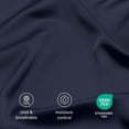 thumbnail image 4 of Bare Home Bamboo Sheet Set - Made from Rayon Fibers - Deep Pockets - 3 Piece - Twin XL, Midnight Blue, 4 of 10