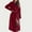 Wine, variant on Women's Plus Size Casual Long Sleeve Loose Fit Solid Wool Double Breasted Coat for Winter