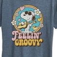 thumbnail image 3 of Peanuts - Feelin Groovy Snoopy And Woodstock - Women's Short Sleeve Graphic T-Shirt, 3 of 6