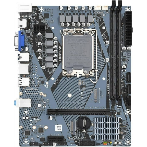 H610M Computer Motherboards, LGA 1700 (Intel 12/13th), Micro ATX Motherboard (PCIe 3.0, DDR4), Dual M.2, USB 3.0, SATA3.0, HDMI/VGA Compatible, Game Motherboard