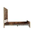 thumbnail image 4 of Taran Designs Alexander Geometric Wood King Bed in Vintage Brown Multicolor, 4 of 9