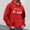 Red, variant on EchfiProm Pink Hoodies for Men Merry Christmas with Pockets Pullover Hooded Holiday Mens Sweatshirt Xmas L