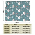 thumbnail image 3 of Kll Fleece Blanket Plush Throw Blanket Elegant Flamingo Wearing A Christmas Hat,Soft Fuzzy Cozy Flannel Blanket For Couch Sofa Bed.(40"X30"), 3 of 9