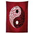 thumbnail image 3 of Ambesonne Ying Yang Tablecloth Rectangular Table Cover, Abstract Cosmos Sign, 52"x70", Red, 3 of 4