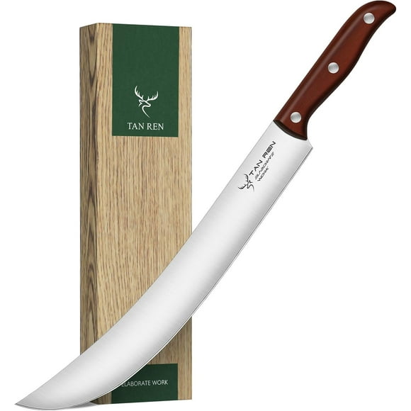 Brisket Knife,12 Inch Kitchen Knife,Sharp Slicing Carving Knife, high hardness stainless steel Brisket Slicing knife, Full Tang Meat Carving Knife for BBQ Brisket Turkey,Holiday gift
