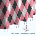 thumbnail image 6 of Pink and Black Argyle Pattern Shower Curtain 84"x72" ,Bathroom Decorative Shower Curtains Set with 12 Hooks,Modern Waterproof Washable Shower Curtain, 6 of 6