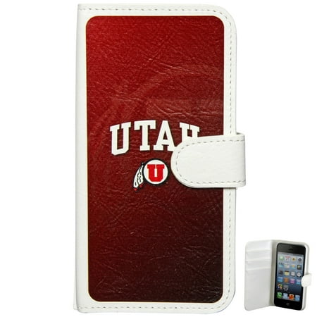 Utah Utes Watermark iPhone 5 Wallet - Crimson (Best Watermark App For Iphone)