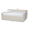 thumbnail image 6 of Baxton Studio Haylie Beige Upholstered Queen Size Daybed, 6 of 15