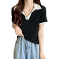 thumbnail image 2 of mfyjkho Tops Deportivos Para Mujer, Camiseta De Cuello En V Para Mujer, Holgada Y Versátil. Tops Para Salir Para Mujer M, 2 of 5