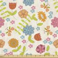 thumbnail image 1 of Botanical Sofa Upholstery Fabric by the Yard, Cheerful and Tender Spring Season Theme Flowers Butterflies and Green Leaves, Decorative Fabric for DIY and Home Accents, Multicolor by Ambesonne, 1 of 5