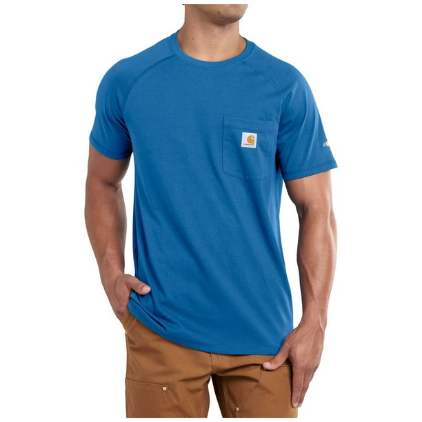 Carhartt - Carhartt Men's Force Cotton T-Shirt (Cool Blue, XXL ...