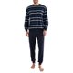 thumbnail image 5 of GÖTZBURG Conjunto de Pijamas de Hombre - largo, Cuello en V,  rayado Azul/Blanco L (Large), 5 of 5
