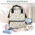 thumbnail image 5 of Xecao Cute Rabbit print Large Capacity Nappy Bag is a multi-functional waterproof travel backpack, perfect as a nursing bag or mummy backpack for women, 5 of 6