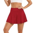 thumbnail image 2 of Rosvigor Plus Size Womens Pleated Tennis Skirt with Built-in Shorts High Waisted Athletic Skort with Pocket for Running Workout, 2 of 8