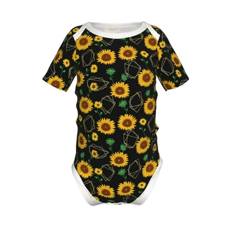 

Gaeub Sunflowers3 Print Infant Climbing Onesie Toddler Outfit Newborn Baby Bodysuit Baby Boy Girl Clothes -3 Months
