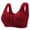 507_Wine, variant on Sweet Home Farm Front Closure Bras for Women Fashionable And Casual Button Anti Sagging Back Shaping Bra Without Wires Bras