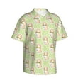 thumbnail image 2 of Daiia Rabbit With Tie Hawaiian Shirt for Men Gentle Cotton Regular Short Sleeve Casual-X-Large, 2 of 9