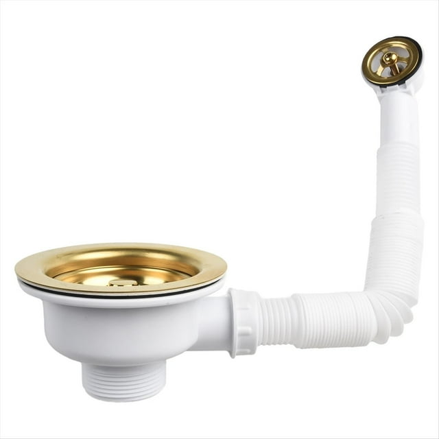 Bajante de Desagüe para de 114 mm, Colador Chapado en , Antidesbordamiento, de Acero Inoxidable, para Cocina, para Orificios Abiertos de 86 A 95 mm.