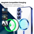 thumbnail image 5 of Entronix Magnetic Clear Case Compatible with Galaxy S26 Plus, Flexible TPU Cover and Built-in Camera Lens Protector, Blue, 5 of 6