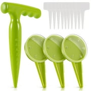 TOPUUTP Fluorescent Green 5 Gear Gardening Tool Set Includes Hole Punch, Planters, and Signs, Perfect for Garden Enthusiasts